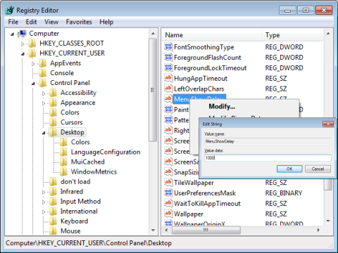 Using Registry Editor
