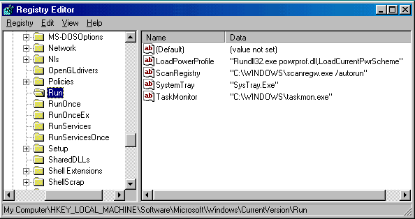 Registry Editor