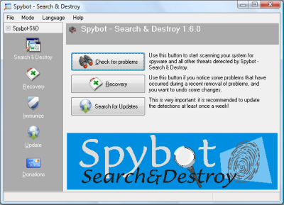 Spybot - Search & Destroy Spybot - Search & Destroy