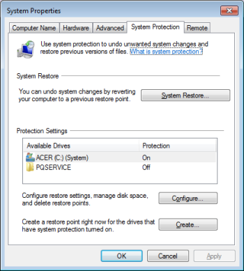 System Properties dialog box