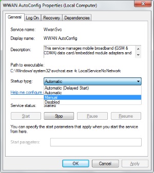 WWAN AutoConfig Properties