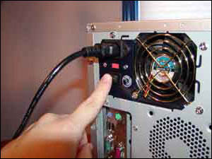 Turn off the power switch