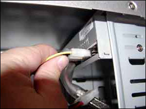 Attach the power connector