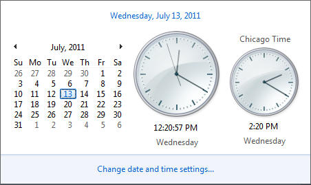 Multiple taskbar clocks