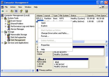 Computer Management window