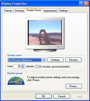 Display Properties dialog box