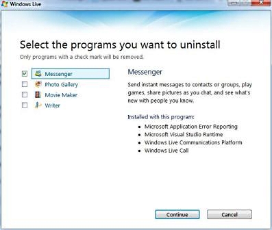 Set checkbox next to Messenger Set checkbox next to Messenger