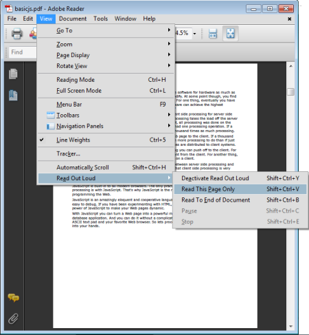 Show one page at a time