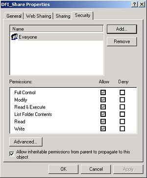 Configure Share Properties