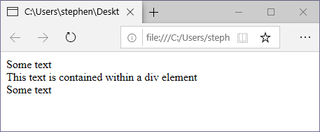 text in a div text in a div