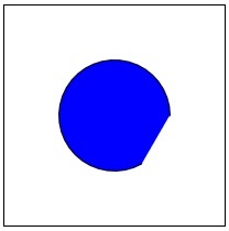 A filled arc drawn by canvas arc funtion