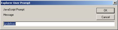 Prompt message box