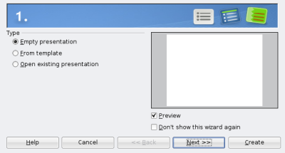 Choose presentation type Choose presentation type