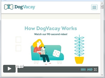 DogVacay online interface DogVacay online interface