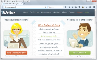 iWriter website iWriter website