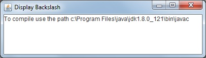 Backslash in a string Backslash in a string