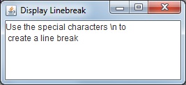 Line break in a string Line break in a string