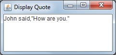 Quotation mark in a string Quotation mark in a string