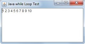 Output of while loop example Output of while loop example